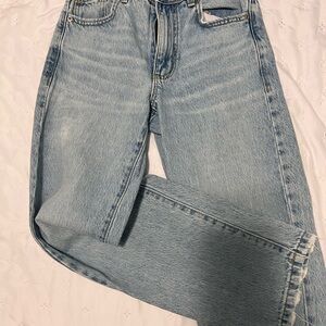 Garage Light Blue Straight Leg Jeans